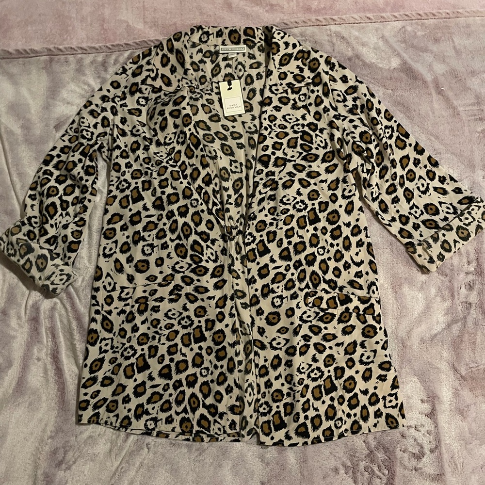 NWT Dana Buchanan Animal Print Open Jacket